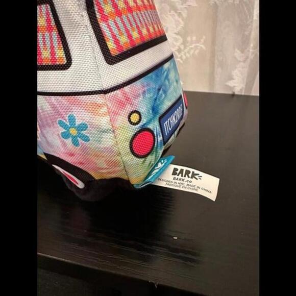 Bark 'Peace and Fluff' Hippie Van Plush Dog Toy - Retro Fun - Picture 2 of 2